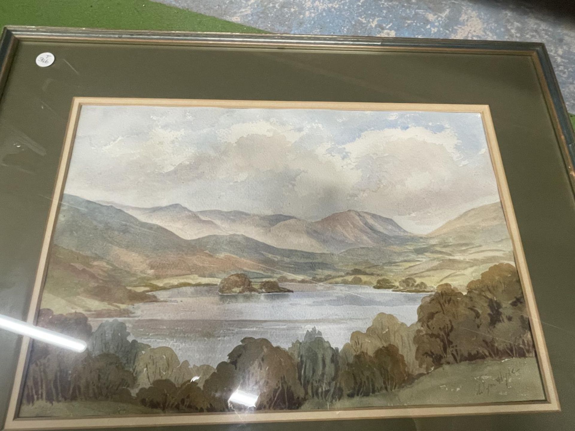 A FRAMED WATERCOLOUR OF A LAKELAND SCENE, SIGNED WYN HYDE - Image 2 of 3