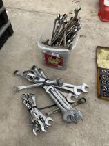 A LARGE ASSORTMENT OF VARIOUS SPANNERS