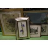 FOUR FRAMED PRINTS AND PICTURES