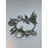 A SILVER CHARM BRACELET