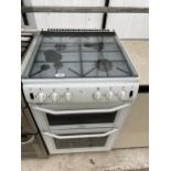A WHITE BELLING GAS AND ELECTRIC OVEN AND HOB