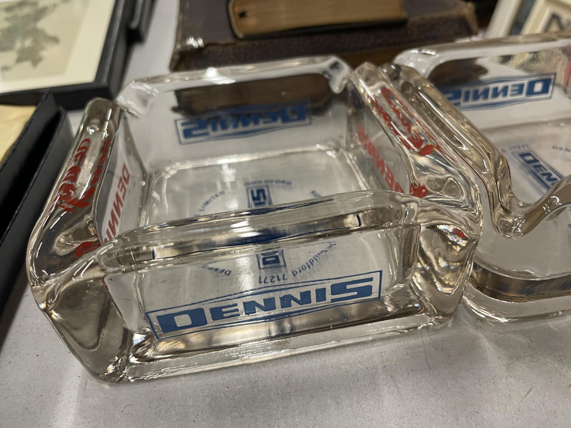 TWO VINTAGE 'DENNIS BROTHERS LTD' GLASS ASHTRAYS - Image 2 of 2