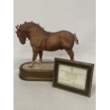 A ROYAL WORCESTER MODEL OF A SUFFOLK STALLION MODELLED BY DORIS LINDNER AND PRODUCED IN A LIMITED