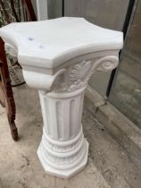 A CERAMIC COLUMN PEDESTAL BASE