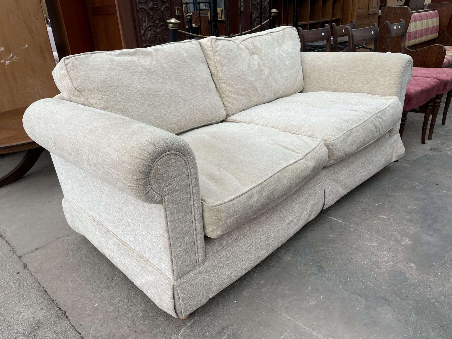 A MODERN BEIGE TWO SEATER SETTEE - Image 2 of 3
