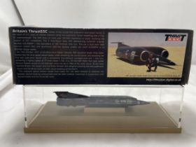 A THRUST SSC SUPERSONIC CAR LESS MODEL SIGNED BY RICHARD NOBLE AND ANDY GREEN BNIB IN BOX