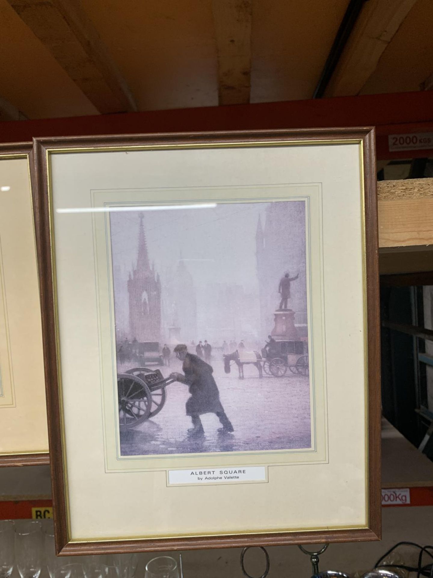 TWO PRINTS OF VINTAGE SCENES TO INCLUDE 'ALBERT SQUARE' AND 'HANSOME CAB AT ALL SAINTS', BY - Image 2 of 4