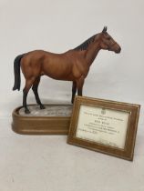 A ROYAL WORCESTER MODEL OF RED RUM MODELLED BY DORIS LINDNER AND PRODUCED IN A LIMITED EDITION OF