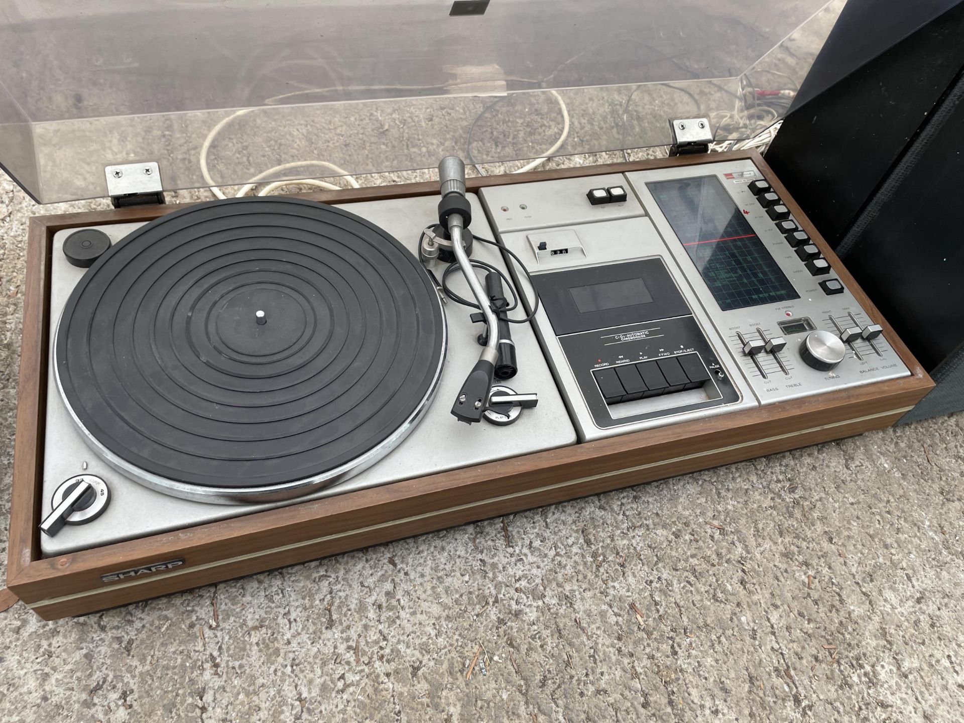 A SHARP RECORD PLAYER AND A PAIR OF SHARP SPEAKERS - Image 2 of 4