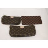 THREE CLUTCH BAGS MARKED 'LOUIS VUITTON', NO PROVENANCE
