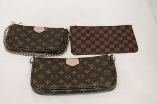 THREE CLUTCH BAGS MARKED 'LOUIS VUITTON', NO PROVENANCE