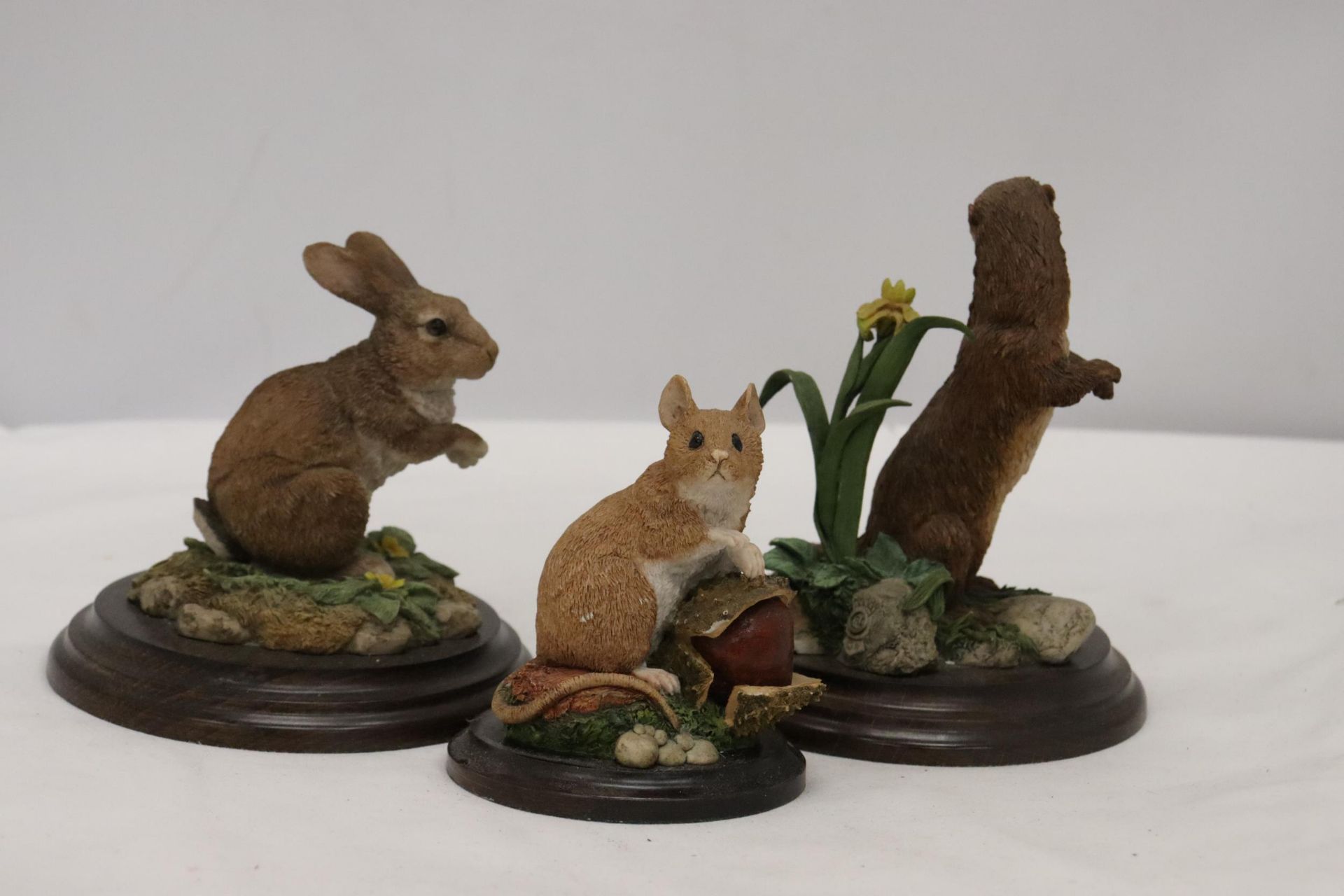 THREE ANIMAL FIGURES ON PLINTHS BY ROYAL DOULTON - Image 4 of 5