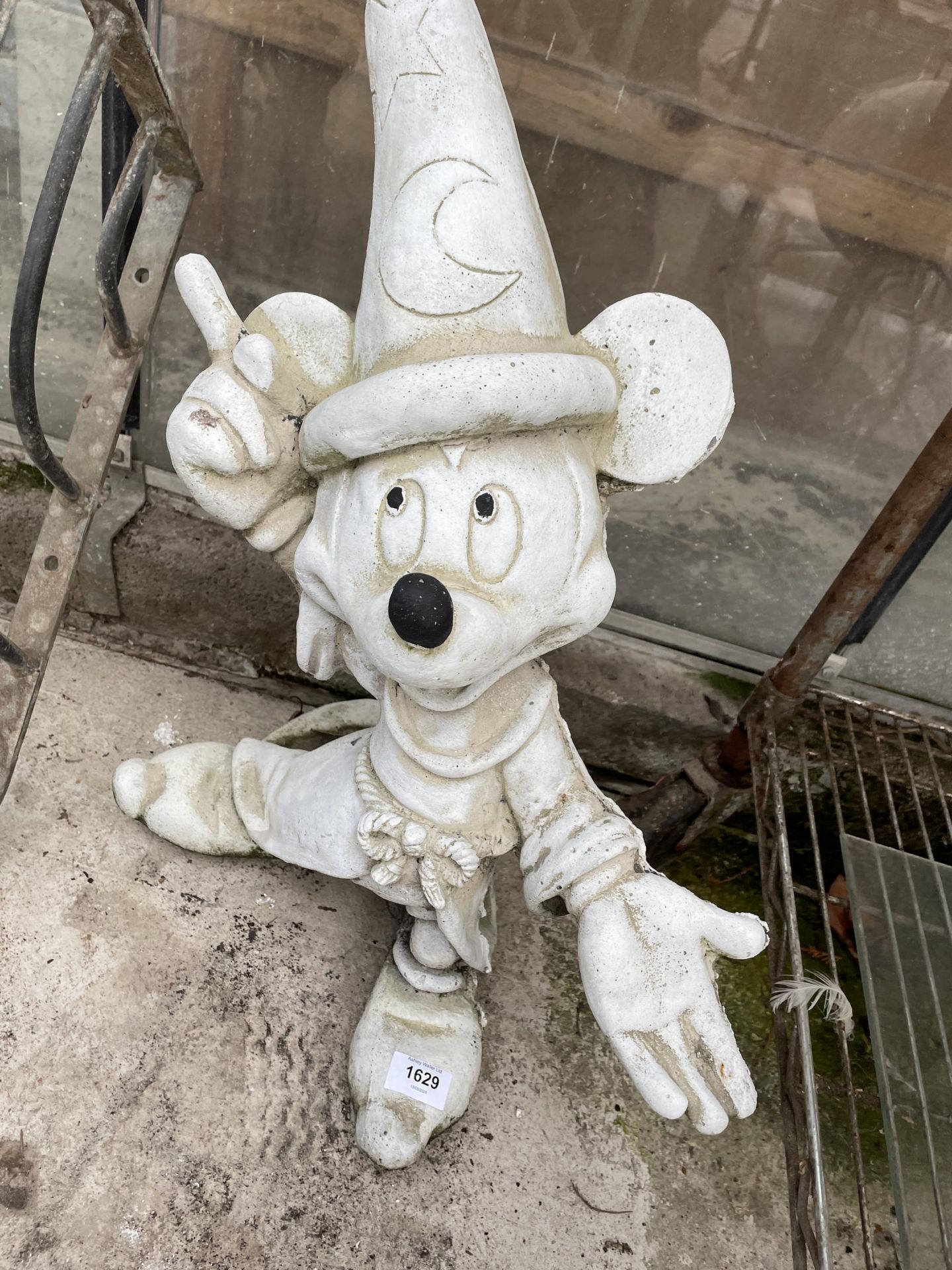 A RECONSTITUTED STONE MICKEY MOUSE FIGURE - Image 2 of 2