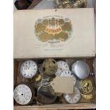 A COLLECTION OF POCKET WATCH PARTS