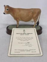 A ROYAL WORCESTER MODEL OF A JERSEY COW MODELLED BY DORIS LINDNER AND PRODUCED IN A LIMITED
