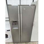 A SILVER LG AMERICAN STYLE FRIDGE FREEZER WITH WATER DISPENSER