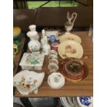 A COLLECTION OF CERAMICS TO INCLUDE LIMOGES, CROWN STAFFORDSHIRE ETC