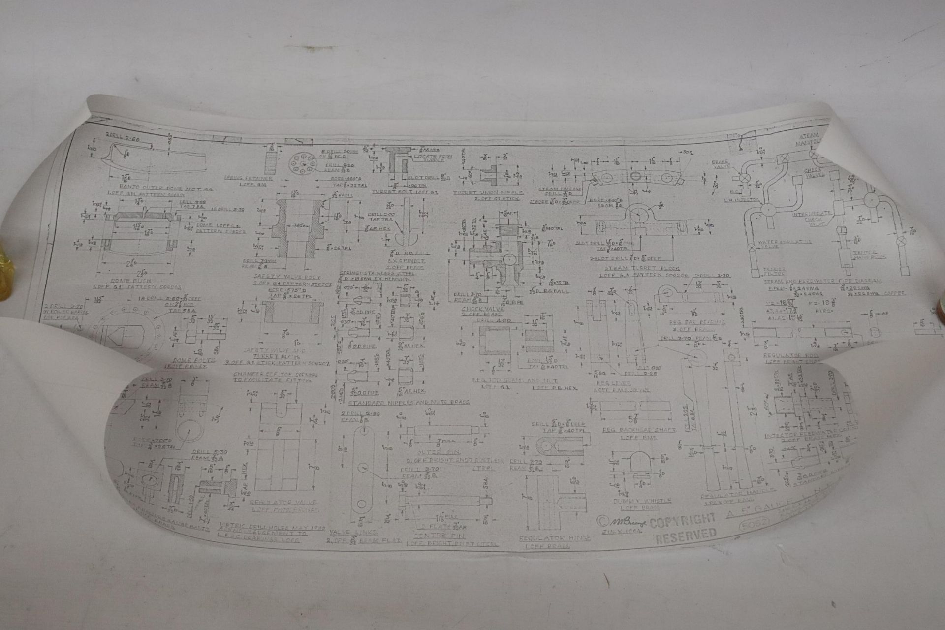 THREE MODEL RAILWAY SCHEMATICS/BLUEPRINTS FOR 2.5 INCH AND 5 INCH GAUGE