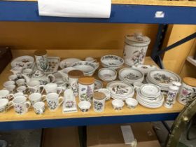 A VERY LARGE QUANTITY OF PORTMEIRION POTTERY TO INCLUDE LIDDED BREAD BIN, BOWLS, PLATES, DISHES,