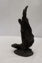 A HEREDITIES, 'DIVING OTTER', HEIGHT 30CM