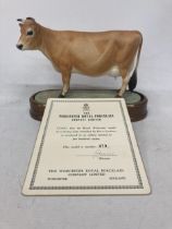 A ROYAL WORCESTER MODEL OF A JERSEY COW MODELLED BY DORIS LINDNER AND PRODUCED IN A LIMITED