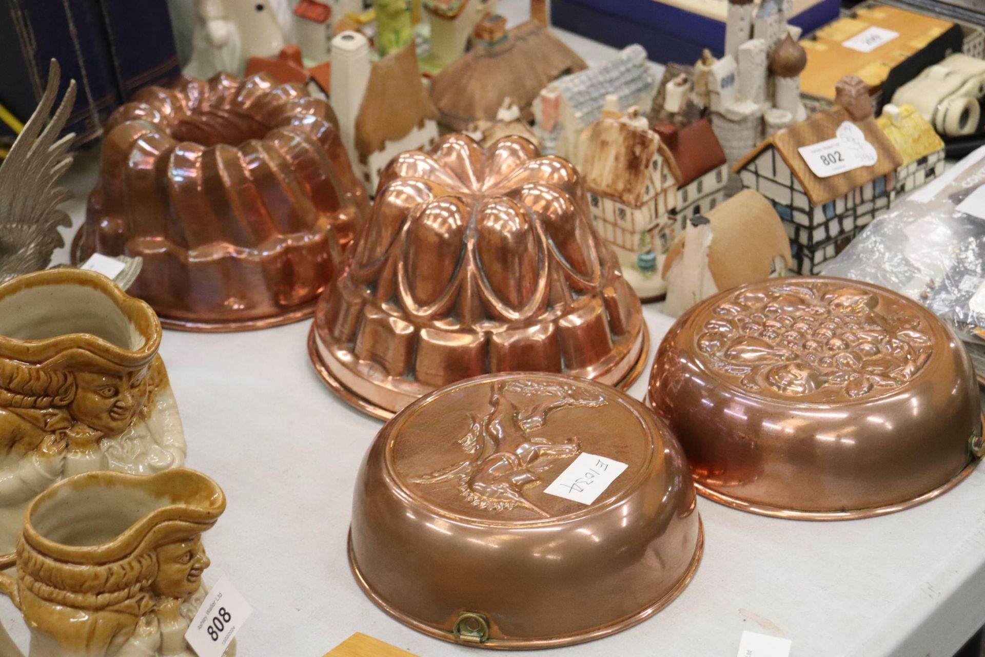 FOUR COPPER JELLY MOULDS - Image 6 of 6