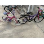 TWO CHILDRENS BIKES TO INCLUDE A PROBIKE VIXEN AND A JASMINE