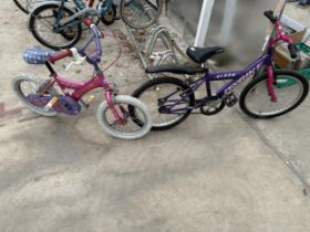 TWO CHILDRENS BIKES TO INCLUDE A PROBIKE VIXEN AND A JASMINE