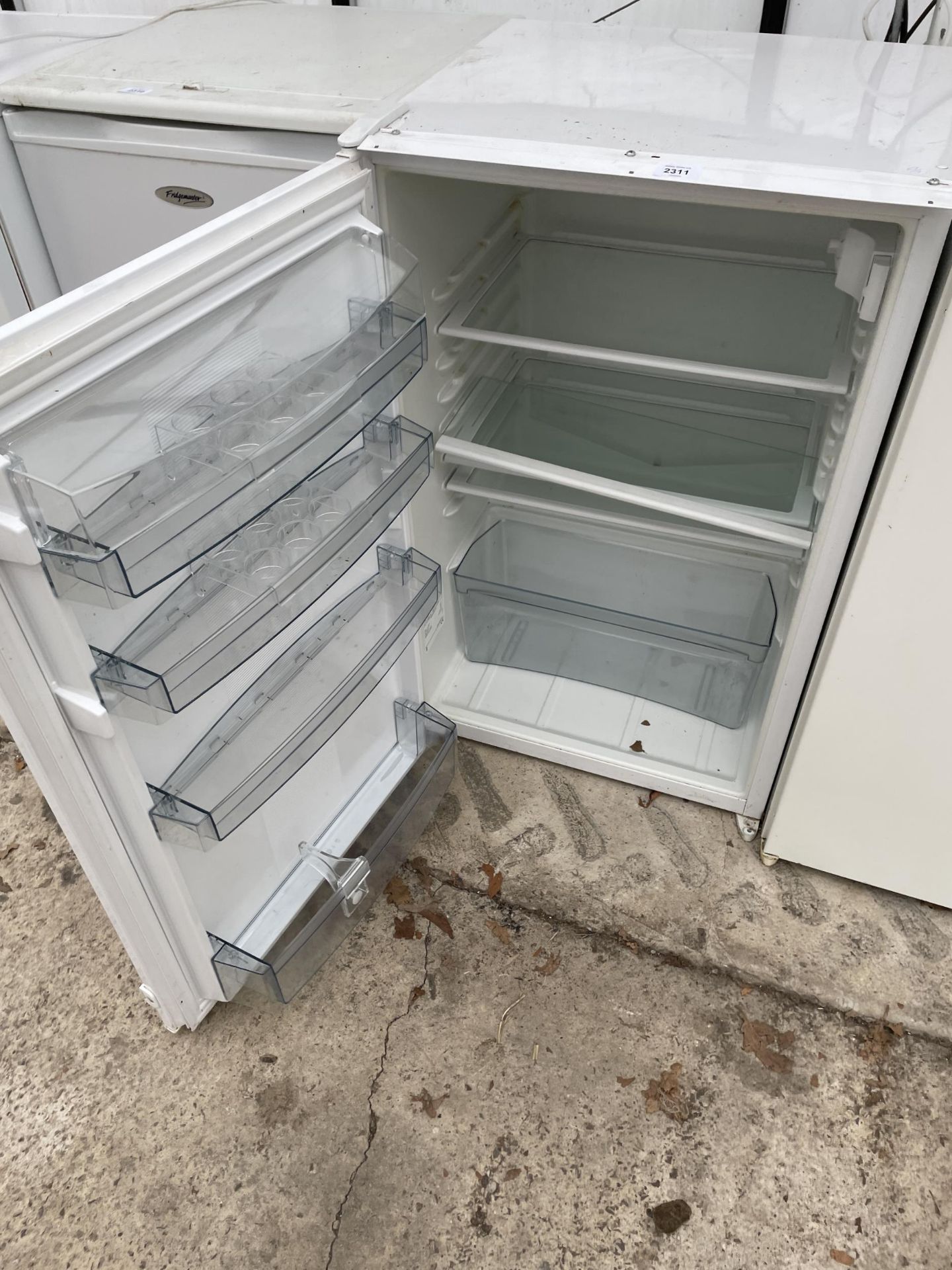 A WHITE INTERGRATED FRIDGE - Image 2 of 2