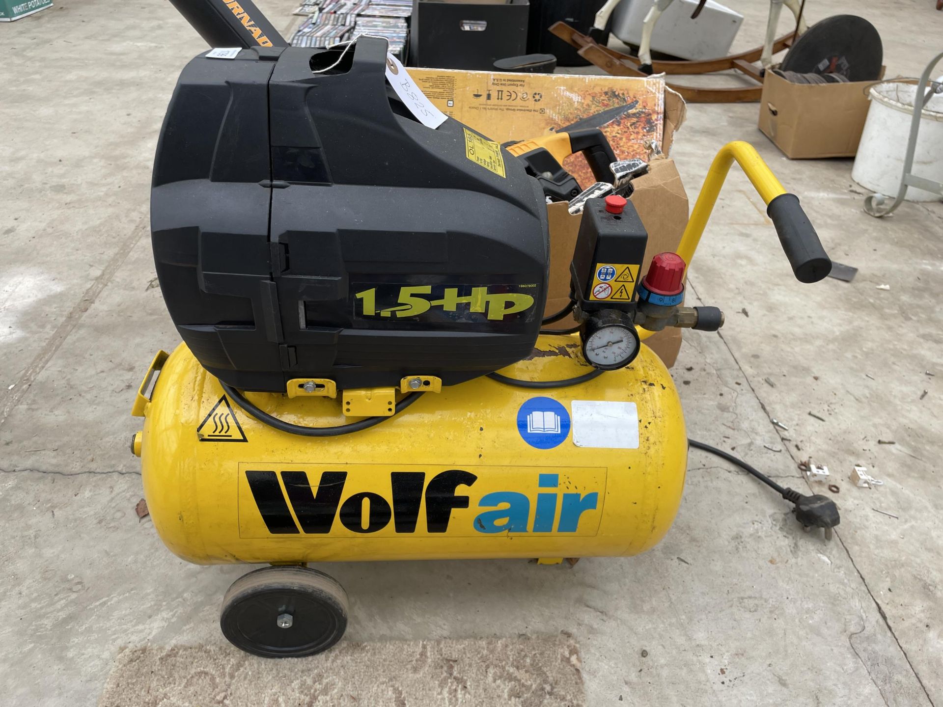 AN ELECTRIC WOLFAIR 1.5HP AIR COMPRESSOR