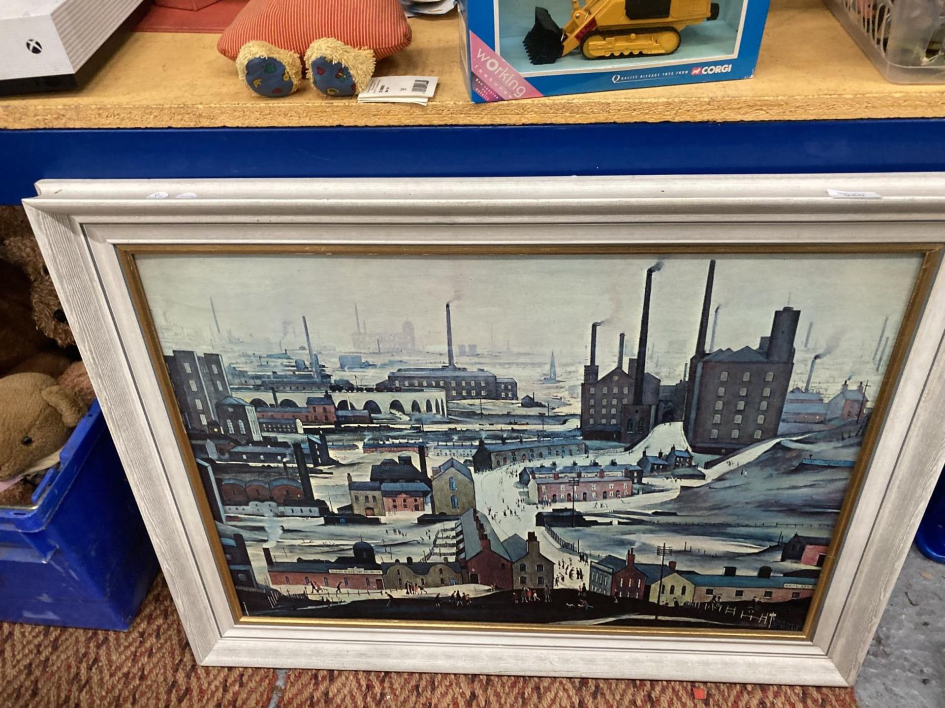 TWO FRAMED L S LOWRY PRINTS, 'INDUSTRIAL LANDSCAPE' AND 'THE PROCESSION' - Image 3 of 3