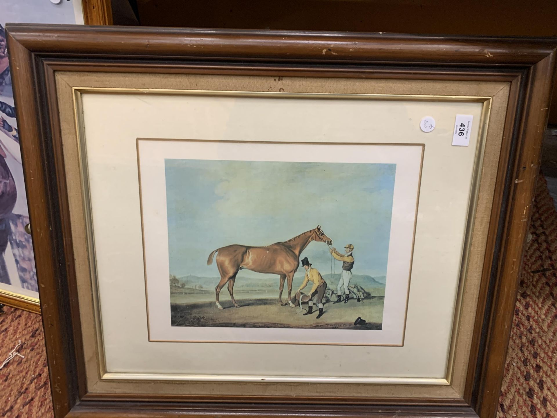 AN 1833 PRINT OF RACEHORSE PINXIT, BY I WEAVER, 67CM X 55CM