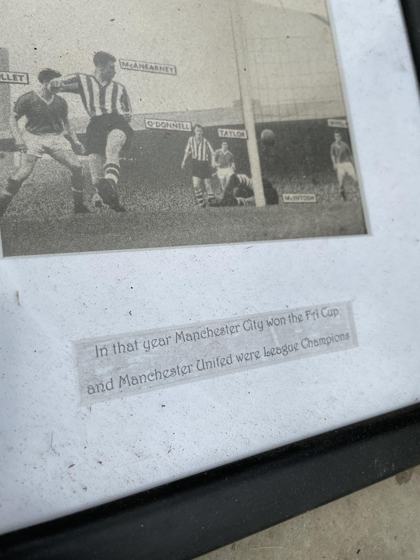 A VINTAGE TRAVEL CASE AND A FRAMED FOOTBALL PROGRAMME COVERS - Image 4 of 6