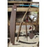 CROSS CUT SAW , SCYTHE AND BLADE, SILAGE KNIFE + VAT