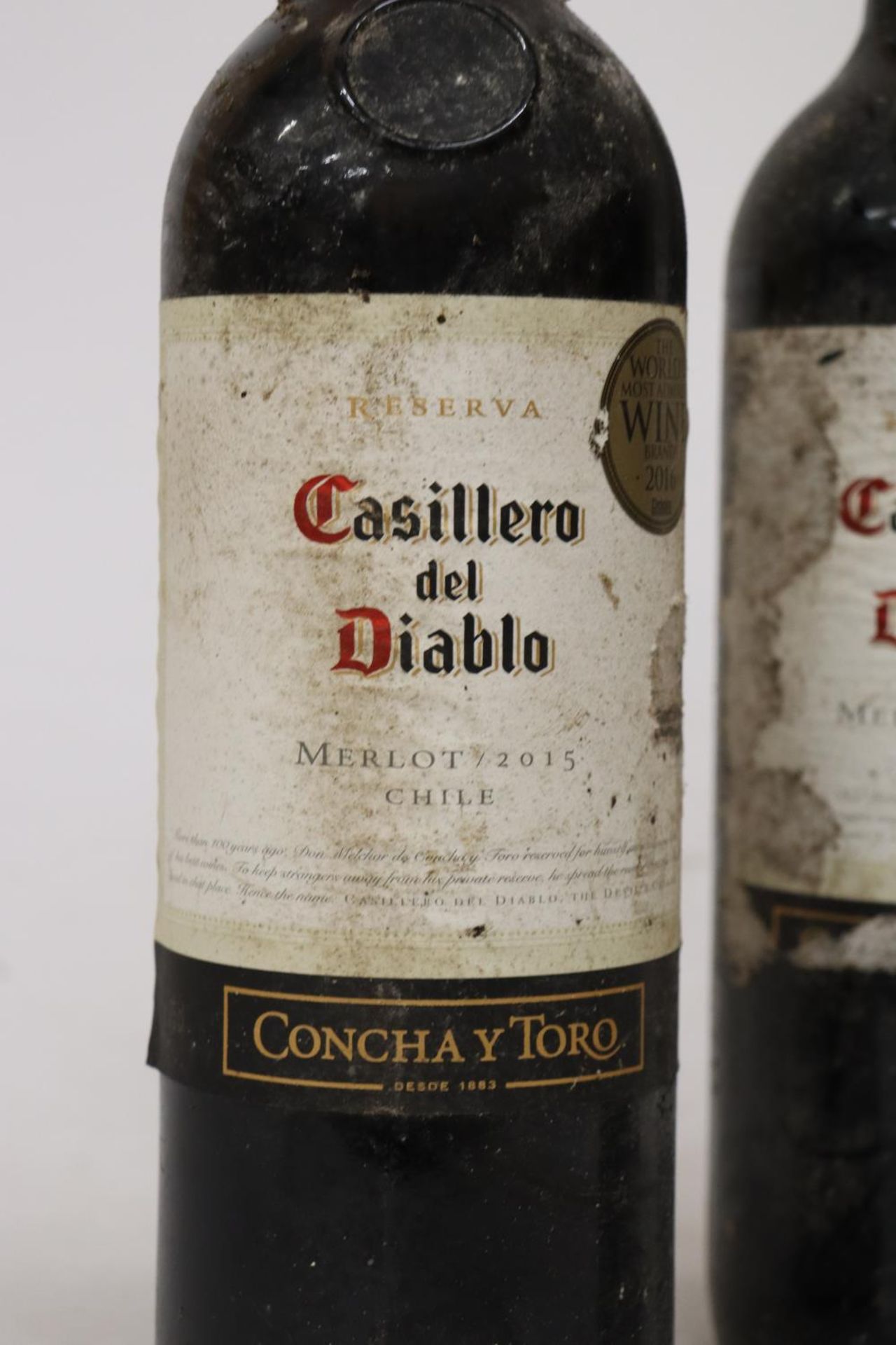 THREE BOTTLES OF RESERVA CASILLERO DEL DIABLO MERLOT RED WINE - Image 2 of 4