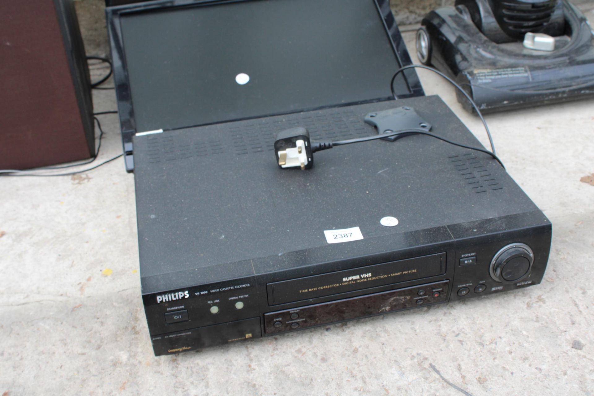 A PHILIPS VHS PLAYER AND TWO TELEVISIONS - Image 2 of 2