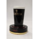A RARE GUINNESS, LIGHT UP COUNTER SIGN, IN THE FORM OF A PINT GLASS, HEIGHT 18CM