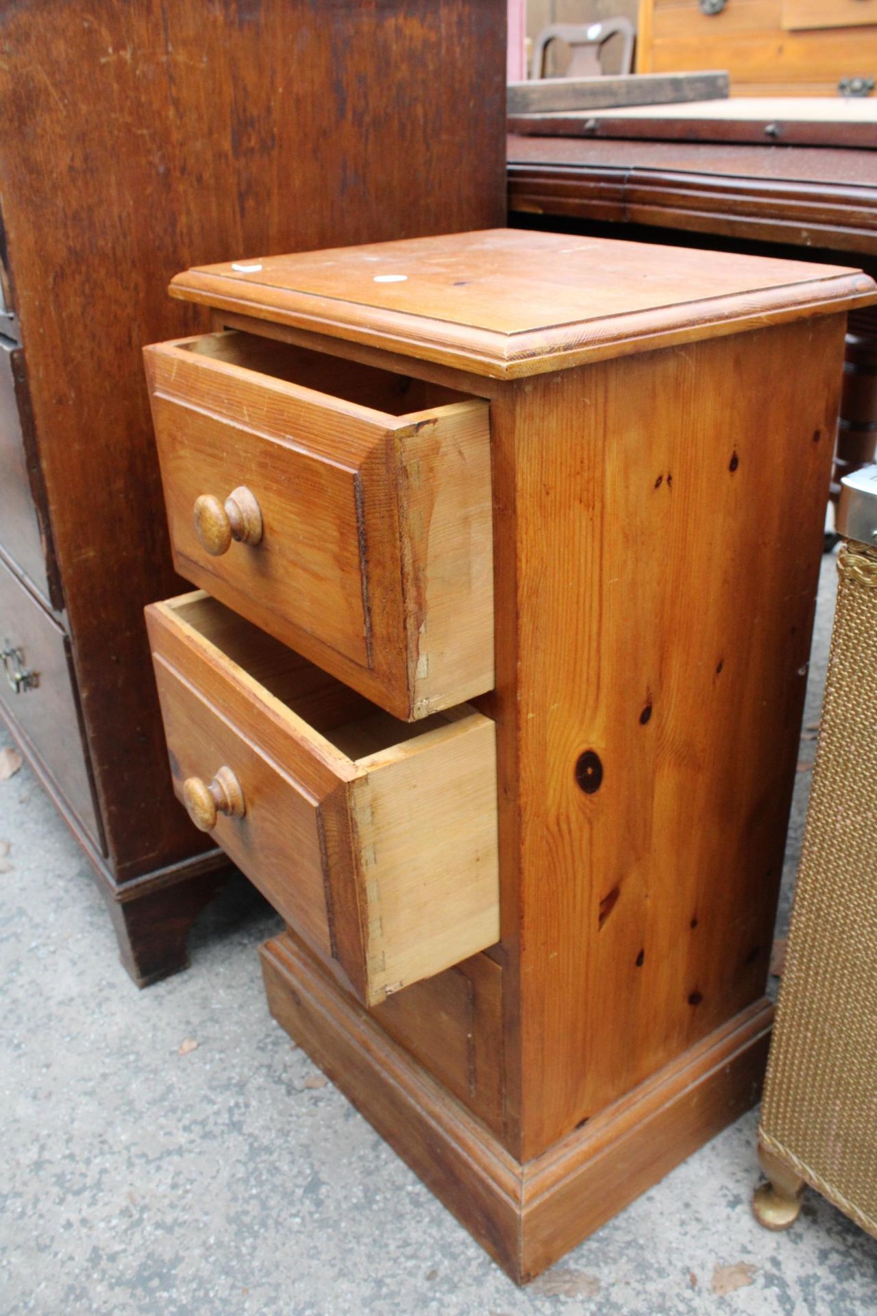 A PINE BEDSIDE CHEST - Image 2 of 2