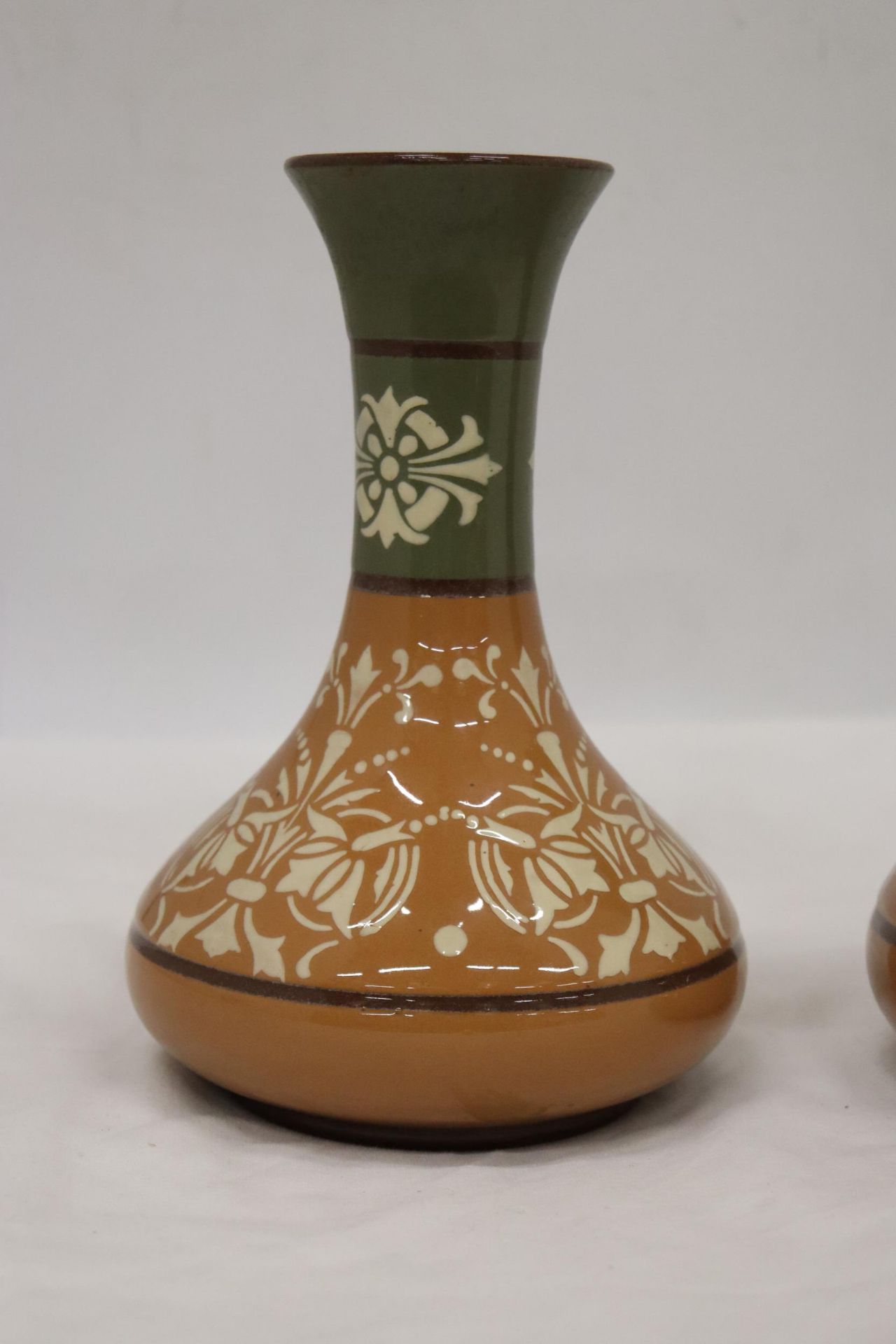 A PAIR OF LANGLEY LOVIQUE WARE ART POTTERY VASES - Image 4 of 4