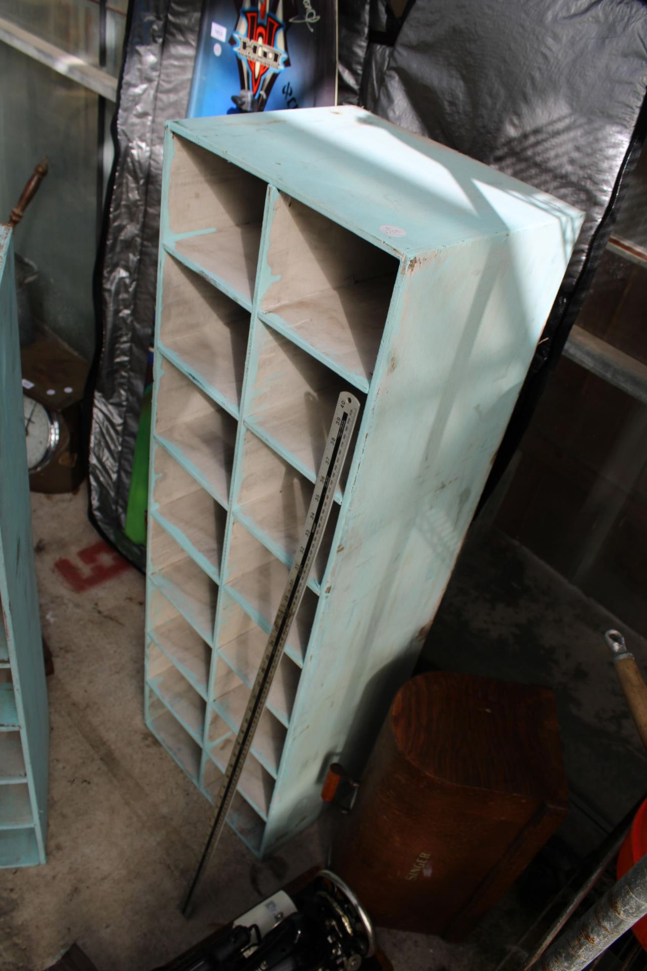 TWO WOODEN PIGEON HOLE STORAGE UNITS - Image 3 of 3