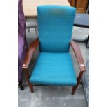 A PARKER KNOLL FIRESIDE CHAIR, MODEL NO. PK 988-1024