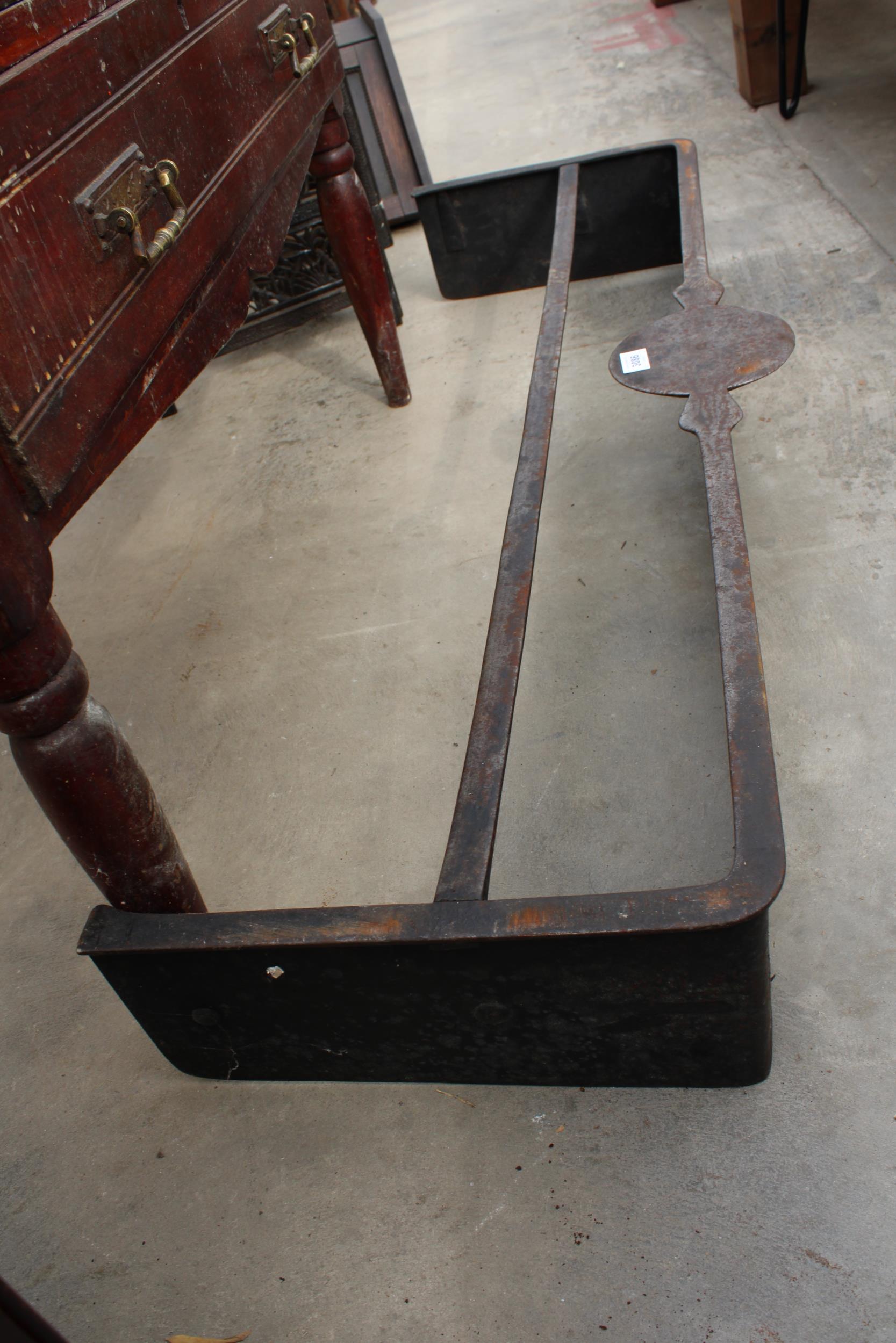 A VICTORIAN CAST IRON FIRE KERB 45" X 14" - Image 2 of 2