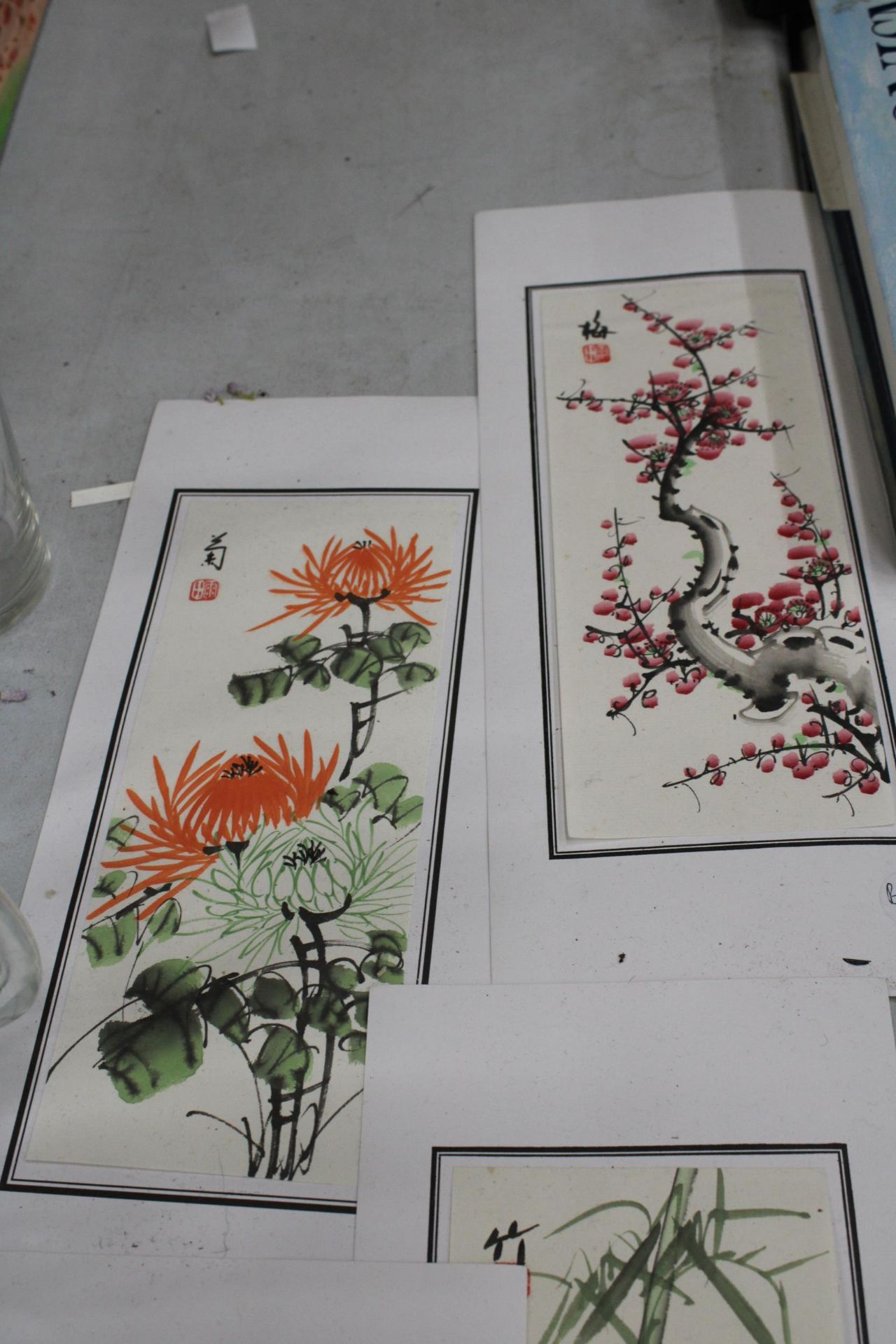 FOUR JAPANESE WATERCOLOURS - Image 3 of 3