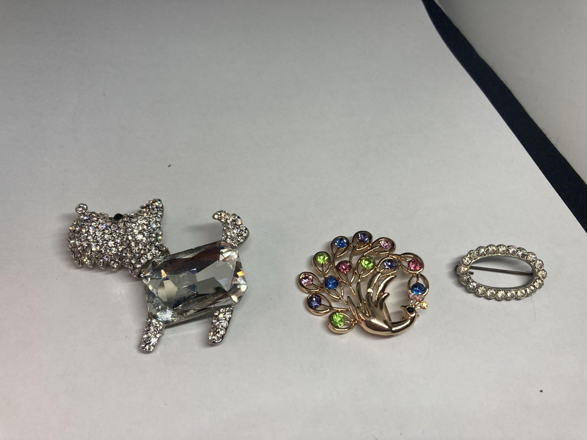 EIGHT COSTUME JEWELLERY BROOCHES - Image 3 of 4