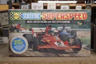 A BOXED SCALEXTRIC SUPERSPEED MODEL MOTOR RACING SET