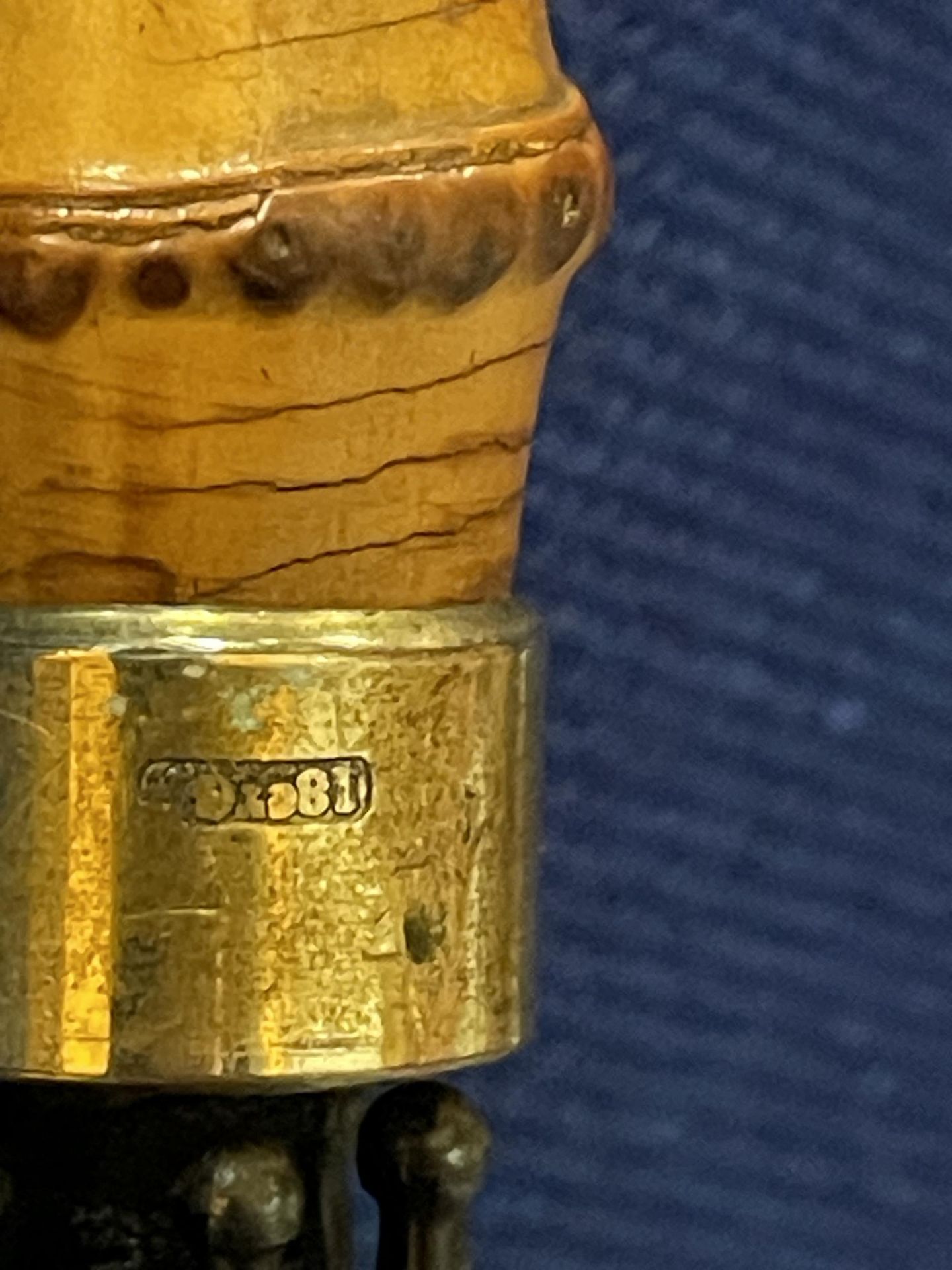 AN S. FOX PARAGON UMBRELLA WITH AN 18 CARAT GOLD COLLAR - Image 3 of 5
