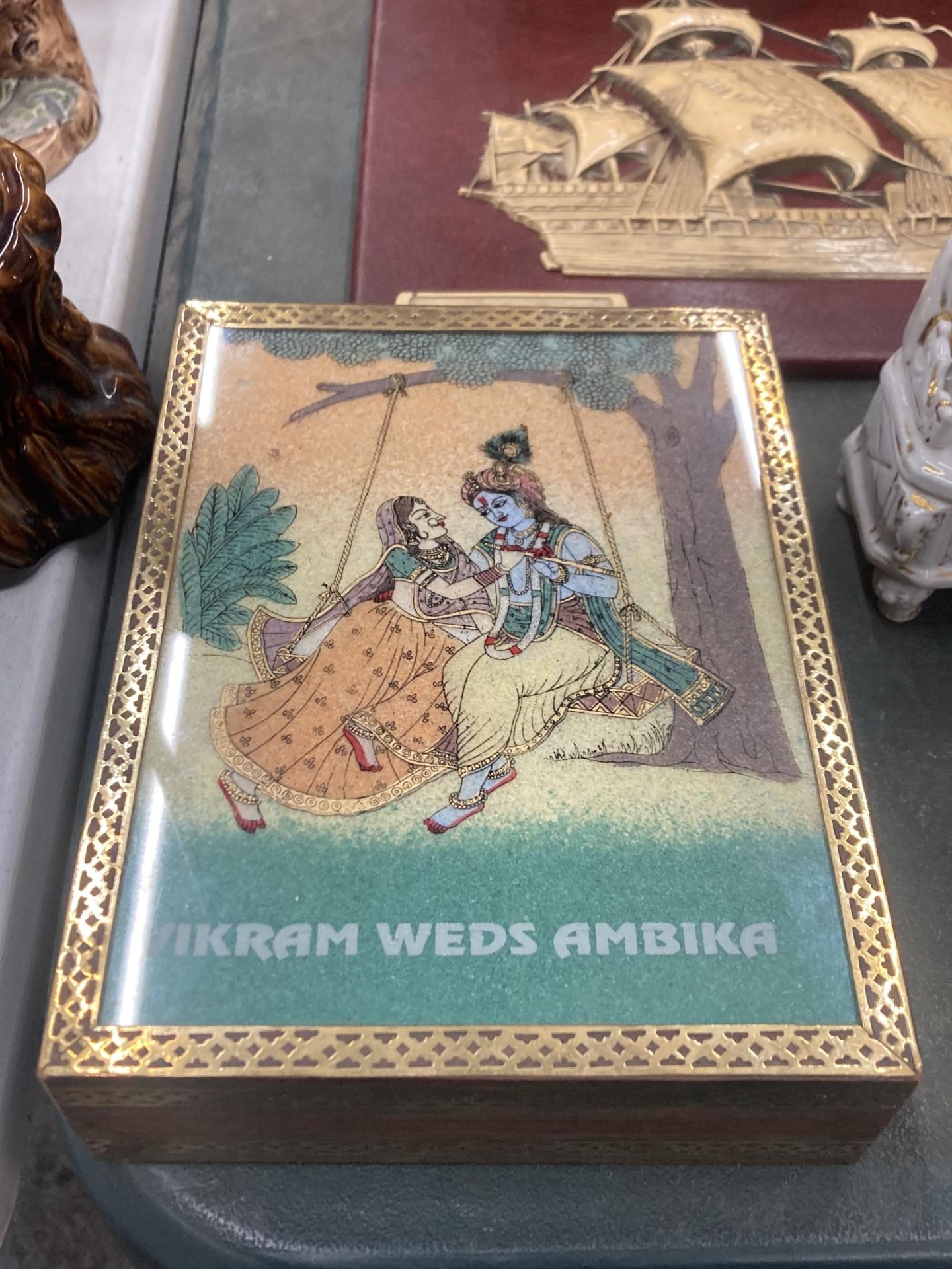 AN INDIAN JEWELLERY BOX