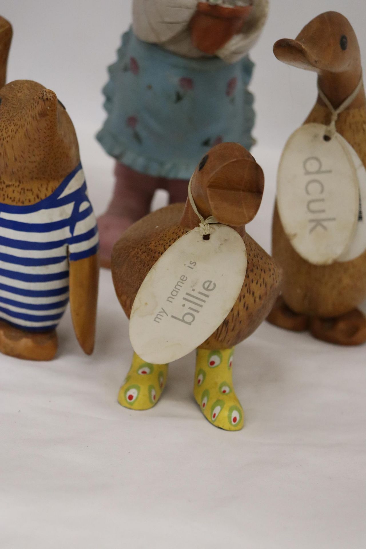 FIVE WOODEN DCUK'S TO INCLUDE GUINS PENGUIN, BILLIE, NAOMI, ETC., - Image 6 of 10