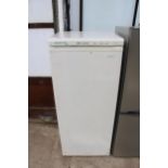 A WHITE FRIGIDAIRE UPRIGHT FREEZER