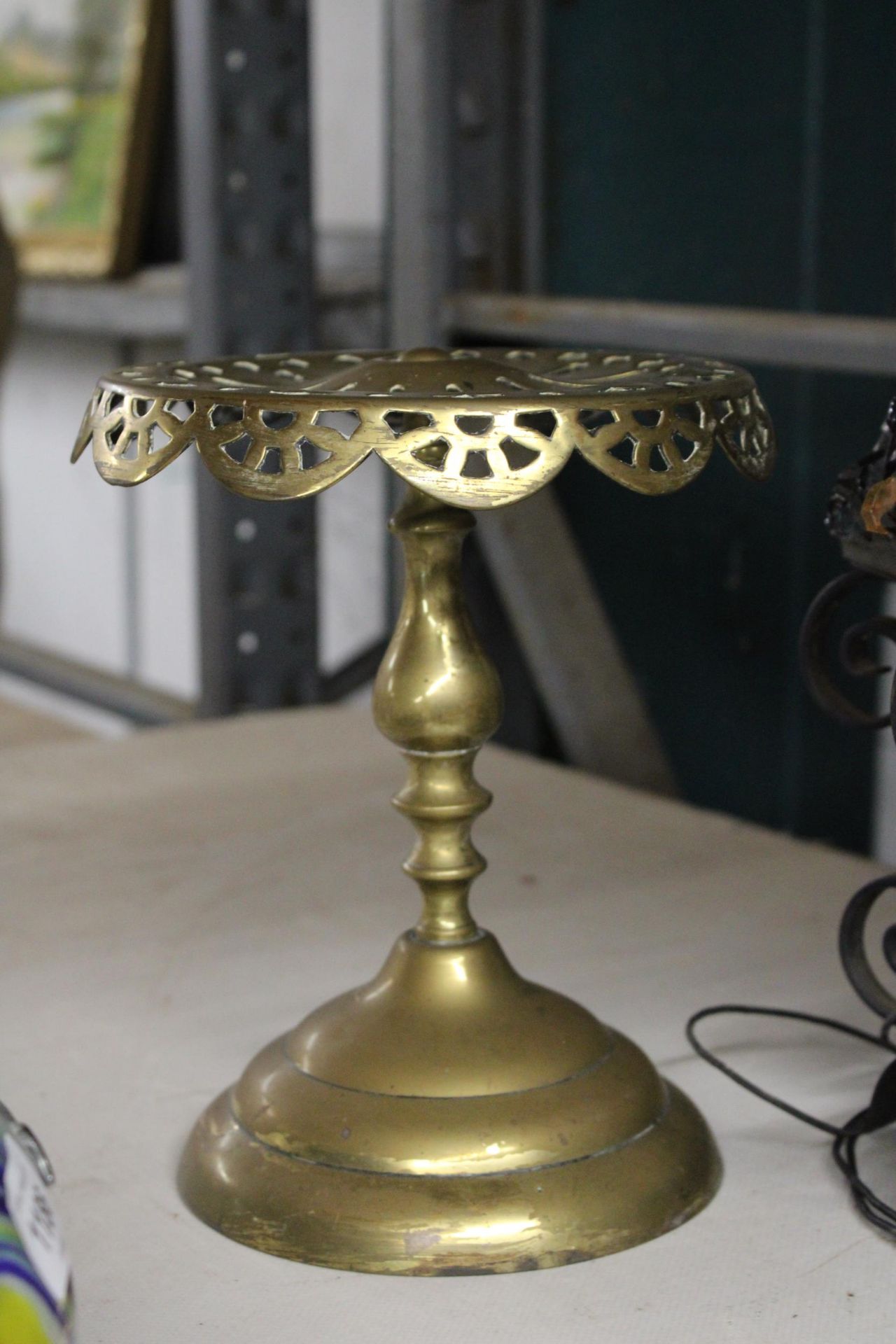 A VINTAGE ROCK GLASS PETER MARSH STYLE TABLE LAMP - Bild 4 aus 6